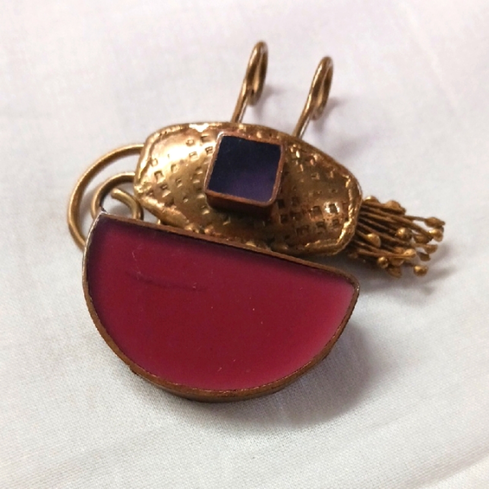 Vtg. Enamel Brass Big Slide.